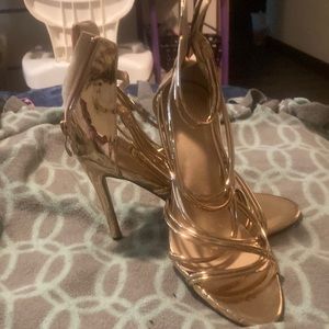 Brand new Gold high heels